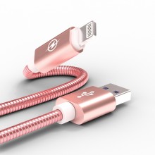 Data-кабель Lightning розовый (CB520-U8-10PK) WIIIX 1м блист