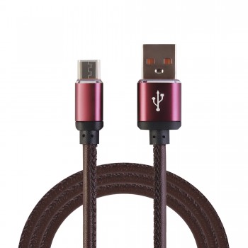 Data-кабель USB-Type C кофейный эко-кожа (CB810-2A-UTC-LR-10CF) WIIIX 1м
